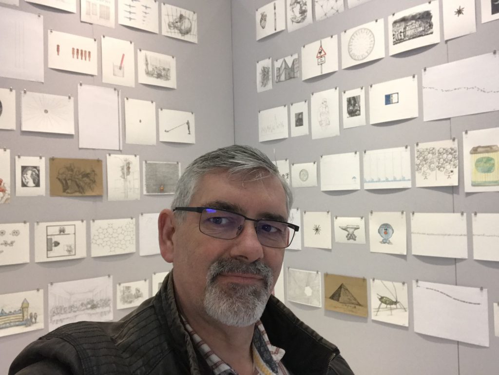 Selfie of myself in front of the exhibition